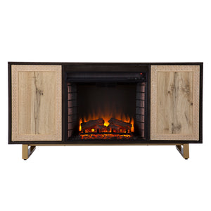 Modern electric fireplace w/ storage Image 2