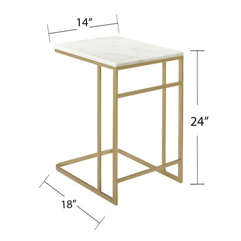 Image of Glam C-table with marble tabletop Image 8