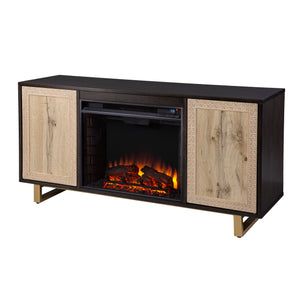 Modern electric fireplace w/ storage Image 3