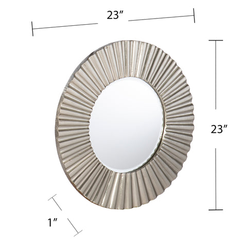 Image of Round mirror w/ decorative frame Image 6