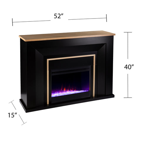 Image of Two-tone electric fireplace Image 8