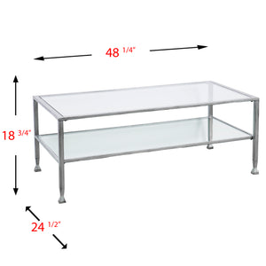 Simple metal and glass coffee table Image 8