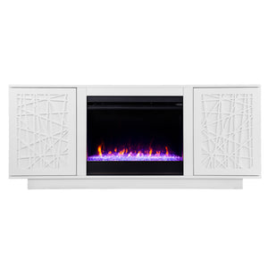 Low-profile media cabinet w/ color changing fireplace Image 2