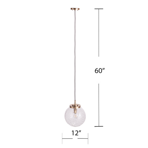 Image of Modern pendant light w/ glass shade Image 6