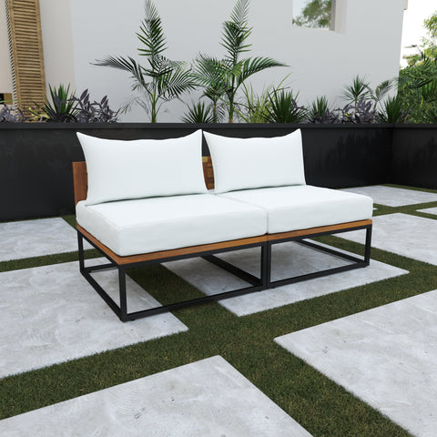 Image of Modular indoor/outdoor loveseat Image 1