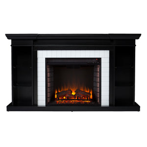 Electric fireplace curio w/ storage Image 3