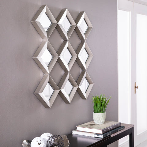 Image of Hanging wall art with mirrored accents Image 1