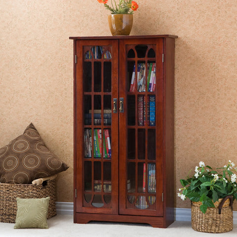 Image of Double-door cabinet w/ media storage Image 3