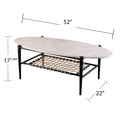 Image of Holly & Martin Relckin Faux Marble Cocktail Table