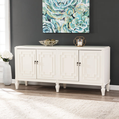 Image of Tropman Antique White Low-Profile Accent Cabinet