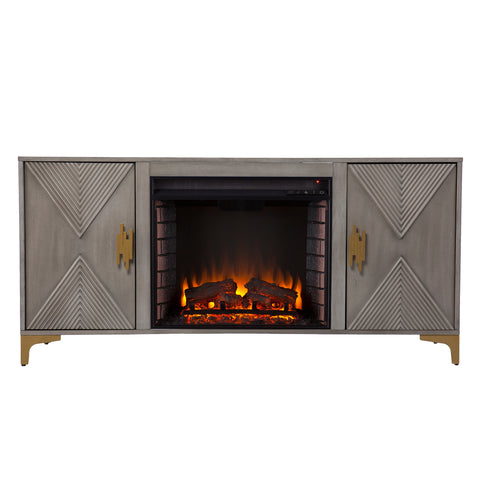 Image of Fireplace media console w/ storage Image 4