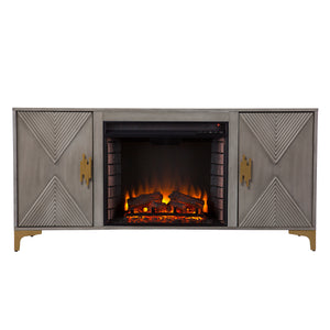 Fireplace media console w/ storage Image 4