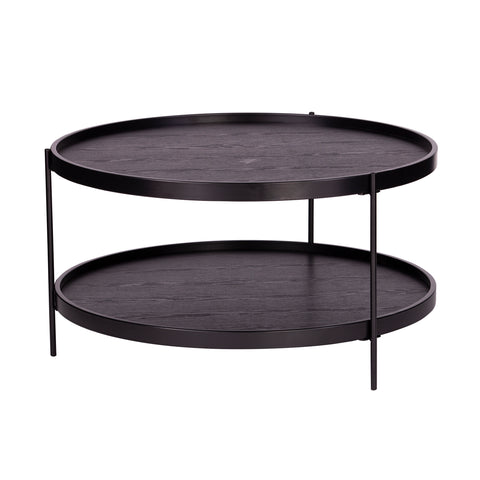 Image of Verlington Round Farmhouse Style Cocktail Table