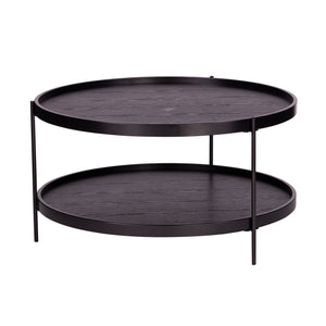 Verlington Round Farmhouse Style Cocktail Table