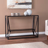 Narrow sofa table with glass top Image 1