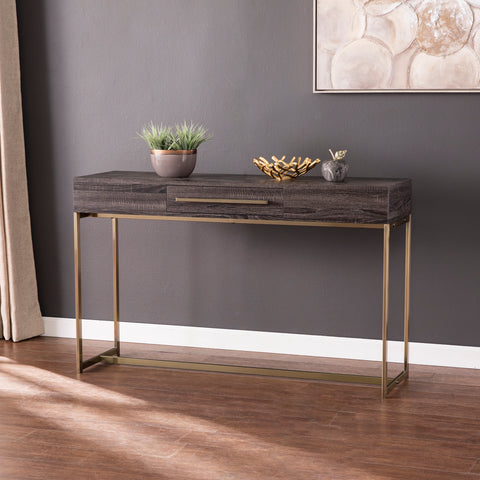 Image of Two-tone storage sofa table Image 1