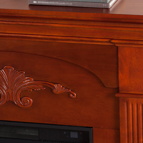 Image of Sicilian Harvest Electric Fireplace - Mahogany