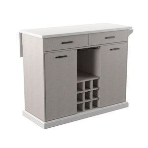 Stationary kitchen island w/ drop-leaf countertop Image 8