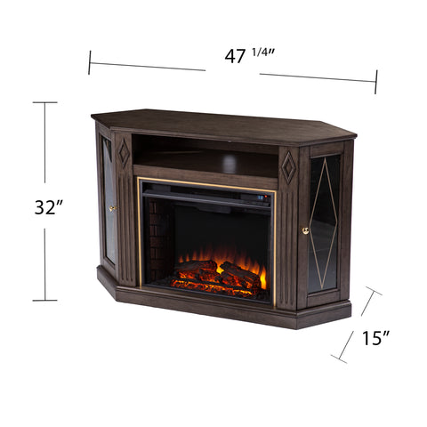 Image of Electric fireplace media console Image 9