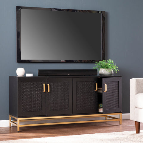 Image of Two-tone media console w/ storage Image 3