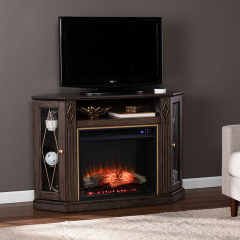 Image of Electric fireplace media console Image 1