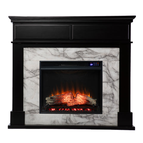 Image of Modern two-tone electric fireplace Image 2