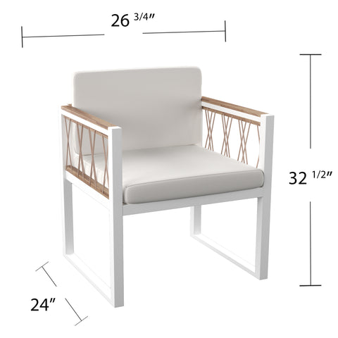 Image of Outdoor conversation set with cocktail table, loveseat, and 2 chairs Image 9