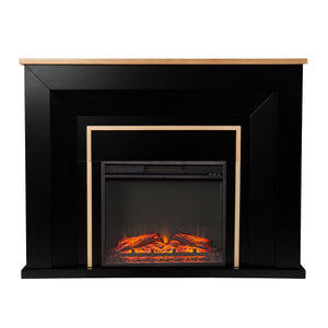 Two-tone electric fireplace Image 5