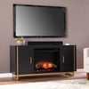 Low-profile media fireplace w/ storage Image 1