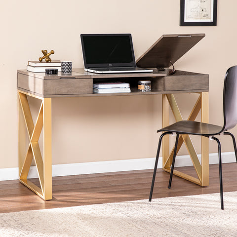 Image of Writing desk w/ unique storage Image 2