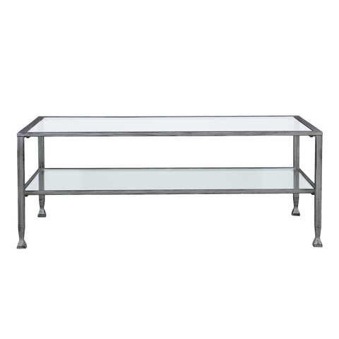 Image of Simple metal and glass coffee table Image 5