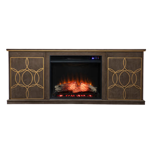 Low-profile media console w/ electric fireplace Image 2