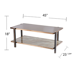 Thornsett Cocktail Table w/ Mirrored Top