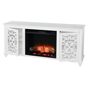 Low-profile media console w/ electric fireplace Image 6