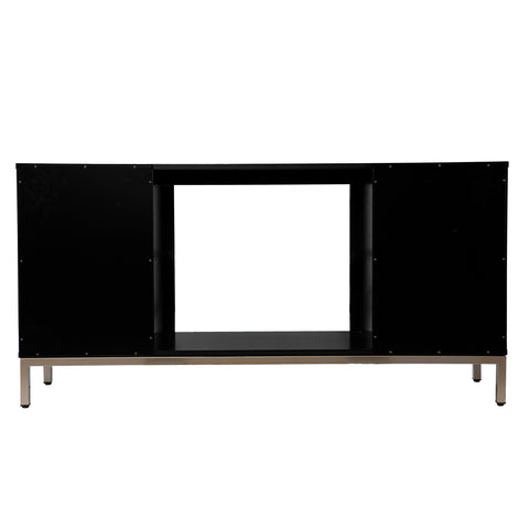 Image of Low-profile media console w/ electric fireplace Image 5