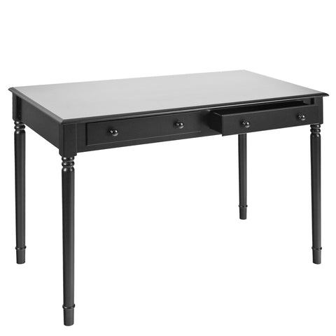 Image of Writing 2-Drawer Desk – Satin Black