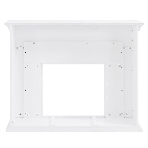 Image of Fireplace mantel w/ authentic marble surround in eye-catching herringbone layout Image 6