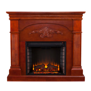 Sicilian Harvest Electric Fireplace - Mahogany