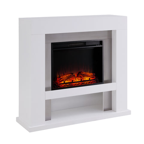 Image of Industrial electric fireplace in contemporary silhouette Image 6