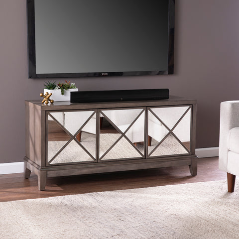 Image of Wallaston Mirrored Media Cabinet