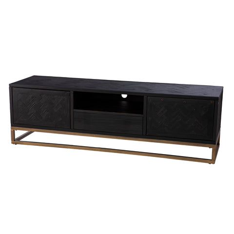 Image of Reclaimed wood TV console with storage Image 5