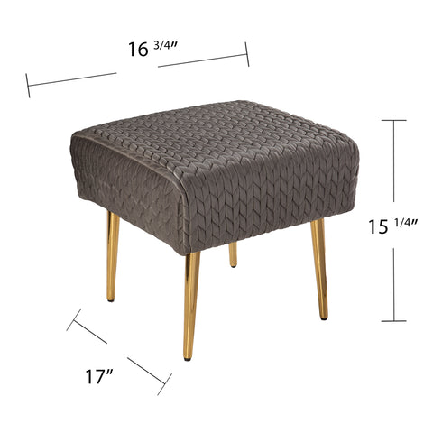 Image of Elegant ottoman or vanity stool Image 6