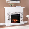 Modern electric fireplace w/ mirror accents Image 1