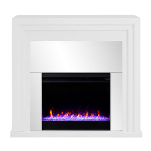 Stadderly Contemporary Mirrored Color Changing Fireplace