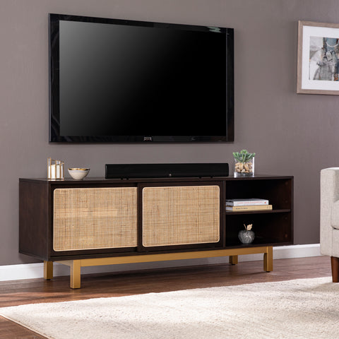 Image of Low-profile TV stand w/ storage Image 1