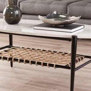 Elongated oval coffee table Image 10