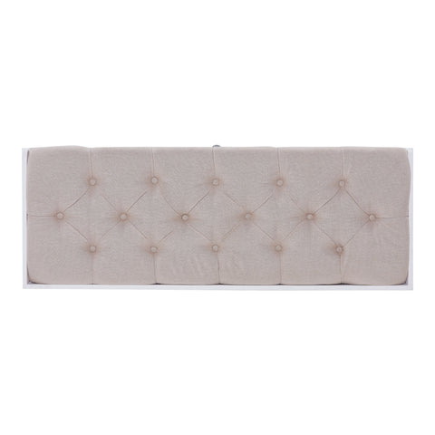 Image of Wyndcliff White Upholstered Storage Bench