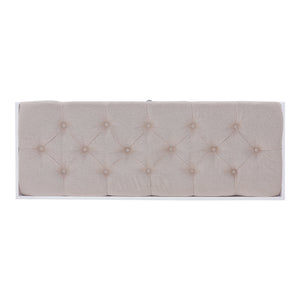 Wyndcliff White Upholstered Storage Bench