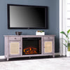 Fireplace media console w/ storage Image 1