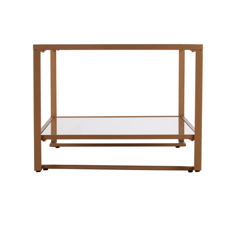 Image of Glass and mirror coffee table w/ shelf Image 6